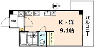 ベルシェ西町【4階】の間取り