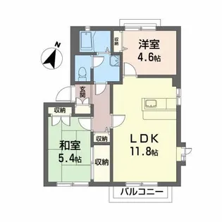 メゾンパークスVI【1階】の間取り