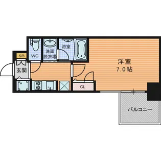 アスヴェル南森町【7階】の間取り