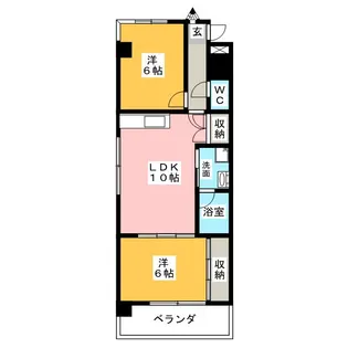 エクセル植田【6階】の間取り