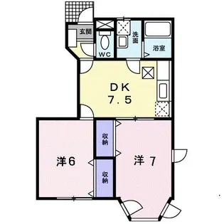 ヴェルドミールII【1階】の間取り