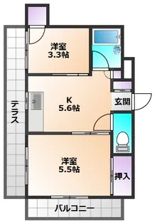 コスモスマンション西武遊園地【2階】の間取り