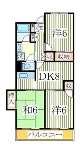 柏葉ハイツ【1階】の間取り