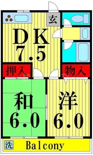 ヴォーヌング柳川【1階】の間取り