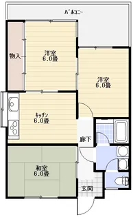 林マンション【3階】の間取り