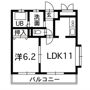 熊本県熊本市南区御幸西2【マンション】の間取り