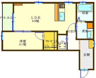 エクアトール牡丹山【2階】の間取り