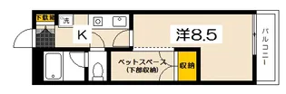 ルームサンコート【2階】の間取り