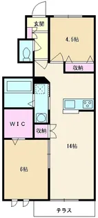 カーサ・ハナミズキ【1階】の間取り