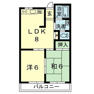 エンゼルハイツ大津【2階】の間取り