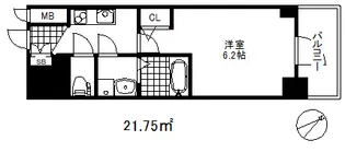 エスリード神戸グランドール【9階】の間取り