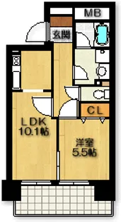 La FELMO菊坂【6階】の間取り