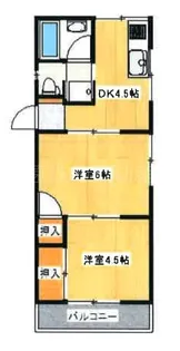 コーポヒサジマ 南棟【2階】の間取り