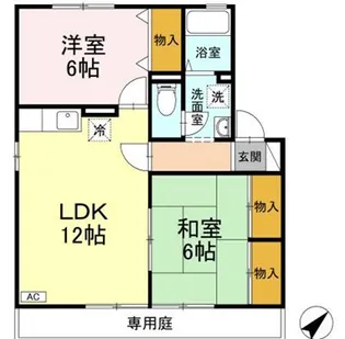 カサ・グランディス【1階】の間取り