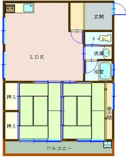 栄松マンション【4階】の間取り