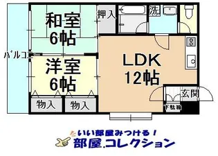 ハニーハイツ三萩野【10階】の間取り