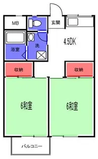 カーサ小柿II【2階】の間取り
