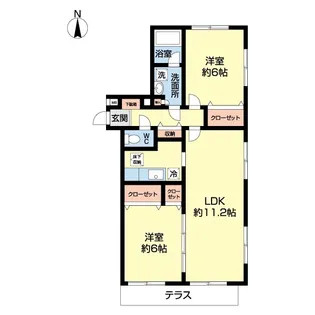 セレッソ池田【2階】の間取り