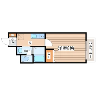 アスコット多賀城【1階】の間取り