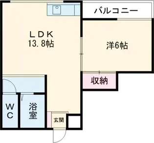メゾンドゥメール東湊【4階】の間取り
