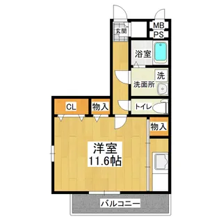 コスモシティ桜【3階】の間取り