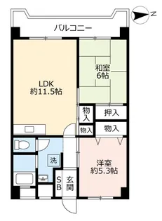 UR日比野【3階】の間取り