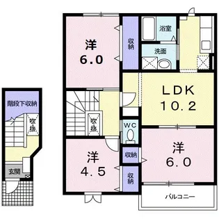 クラインシュロスK【2階】の間取り