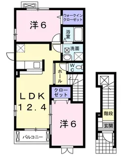 千葉県茂原市新小轡【アパート】の間取り
