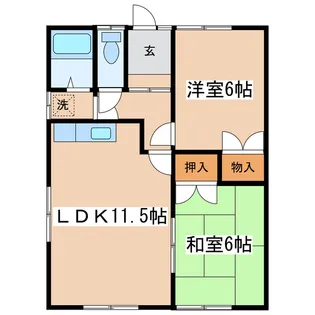 こんのハイツ【2階】の間取り