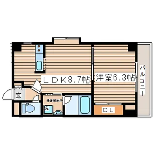 ガーデンロッジI【5階】の間取り