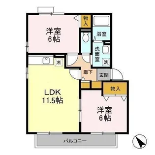 ミルフィーユおゆみ野III【2階】の間取り
