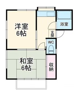 コーポプラムA棟【1階】の間取り