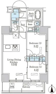 パークアクシス池袋【13階】の間取り