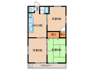 福永アパート【2階】の間取り