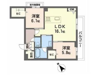 Refiant東谷山【3階】の間取り
