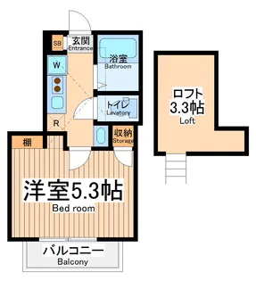 東京都立川市曙町1【アパート】の間取り