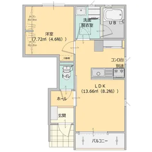 ピエールドゥ千代田【1階】の間取り
