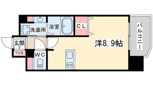プレサンス天満橋アンジェ【8階】の間取り
