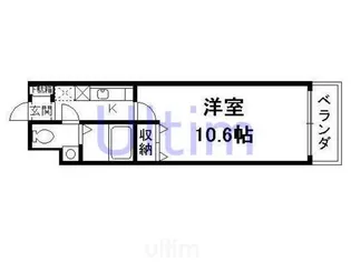 1Kの間取り画像