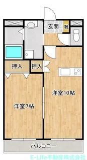 アーバンスペース弓削【4階】の間取り