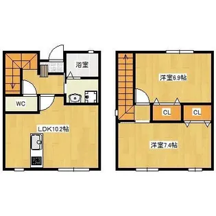 コーポレーヴ楢津の間取り