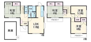 神奈川県高座郡寒川町岡田3【一戸建】の間取り
