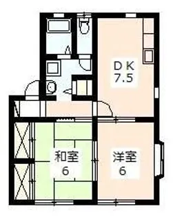 ハイツボヌール【1階】の間取り
