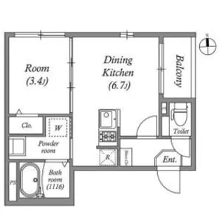 ハーモニーテラス豊南町南【3階】の間取り