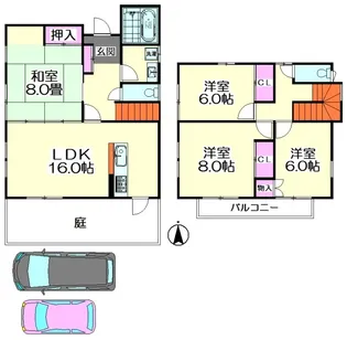 埼玉県草加市新里町【一戸建】の間取り