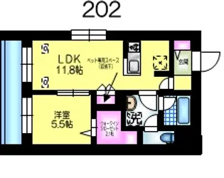 メゾンクレール谷在家【2階】の間取り