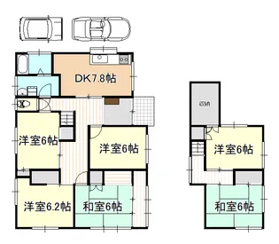 岡山県倉敷市曽原【一戸建】の間取り