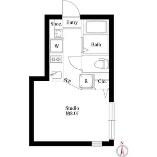ティーグル荏原中延【1階】の間取り