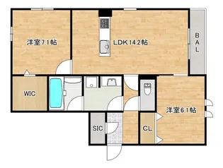 大阪府大阪市阿倍野区播磨町1【マンション】の間取り