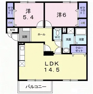 ニューエルディム裕II【3階】の間取り